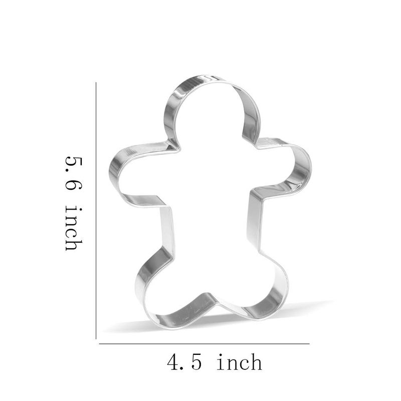 Keewah 5.6 inch Gingerbread Man Cookie Cutter - Stainless Steel - Image 2