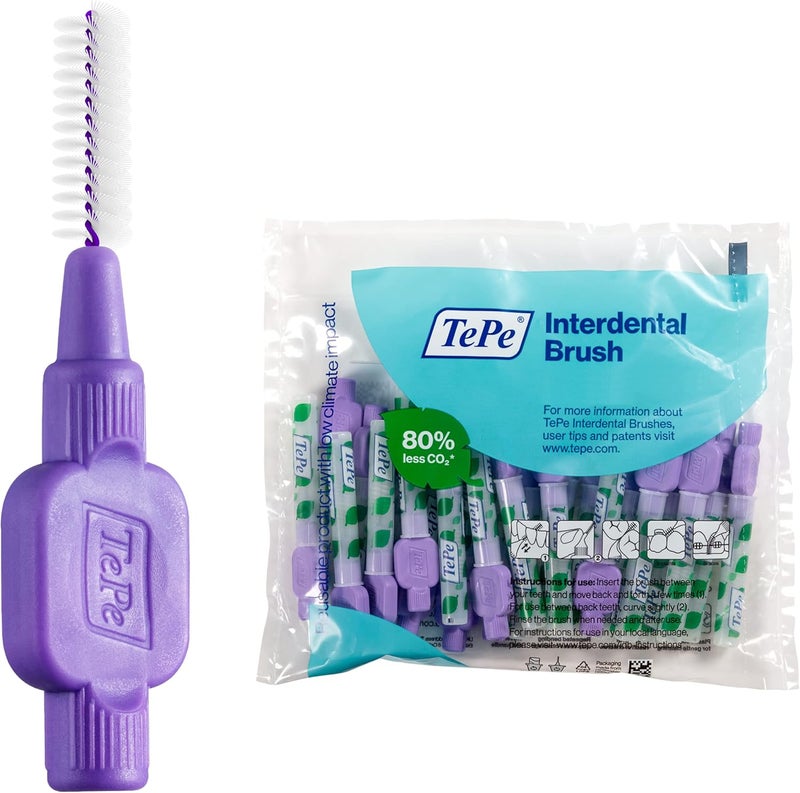 TePe Purple Interdental Brush 1.1mm - 25 Pack for Effective Dental Care - Image 1