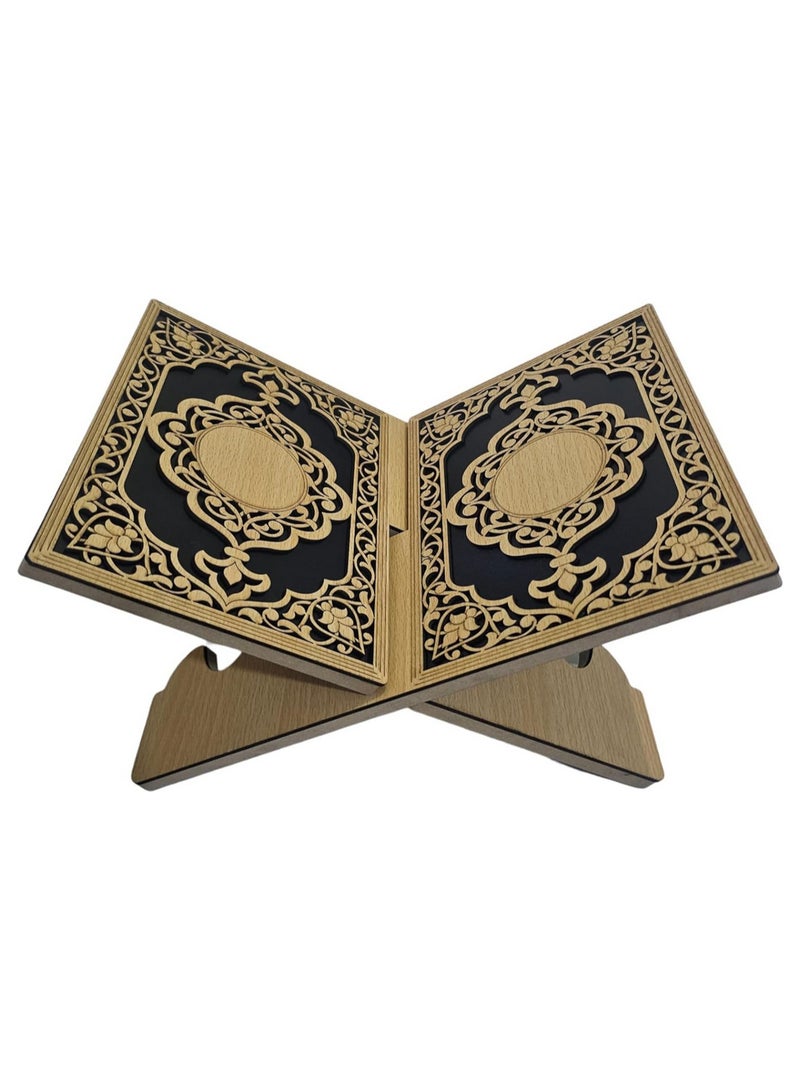 حامل مصحف فاخر من الخشب المزخرف 20 * 30 سم سهل الاستخدام والتطبيق - Image 1