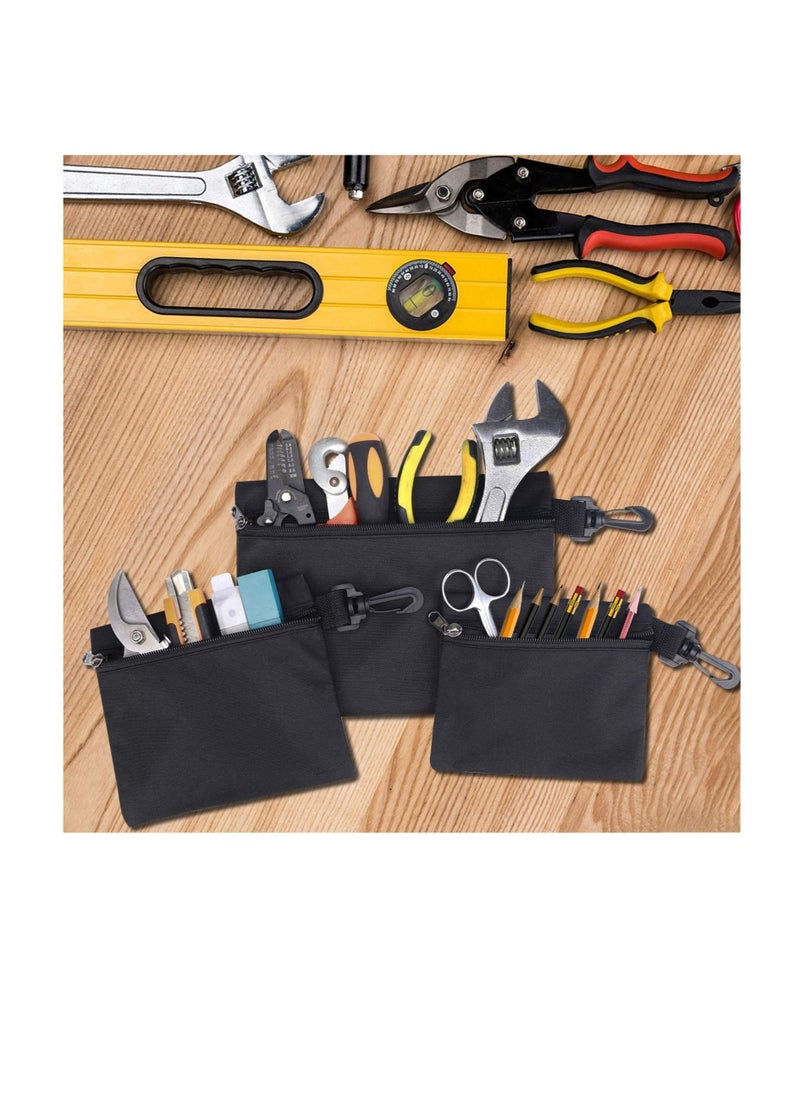 Excefore - Tool Bags Canvas, Small or Heavy Duty Tool Organizer, Small Parts Tool Organizer Bag, Small Tool Bags with Zipper & Carabiner Clip, Tool Pouches For Men/Car/Motorcycle - Image 1