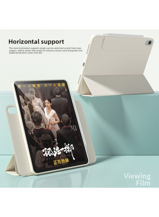 2024 For Apple Ipad11 Shell Pro13 Inch Protective Cover Separate Flat Air6 Buckle Mini7 Silicone-Color:Baby Powder-Aurora 4Y Fold (shell + Cover Buckle)-Applicable Model:Pro7-13 Inches (2024 Models)  - Image 3