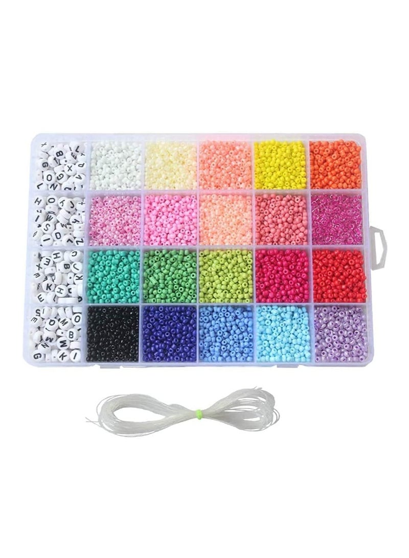 BLOOMING TIME Mini Glass Seed Beads Kit 3300Pcs 4mm - Image 1