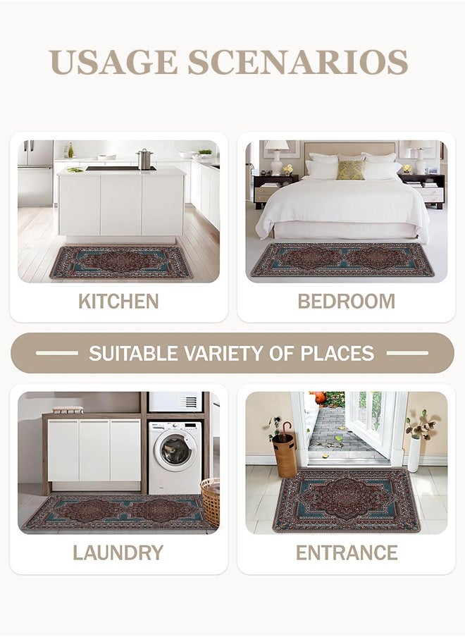 Generic 2 PCS Kitchen Floor Mats Rugs Set, Cushion Floor Carpet, Waterproof, Oil Resistant and Anti-Fatigue PU Standing Mat for Kitchen, Floor, Office, Sink, Laundry 45*75CM+45*120CM  - Image 3