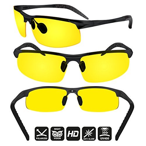 BLUPOND Night Vision Glasses for Driving For Men Women - Yellow Tint Anti Glare Glasses for Nighttime - Knight Visor - Image 4