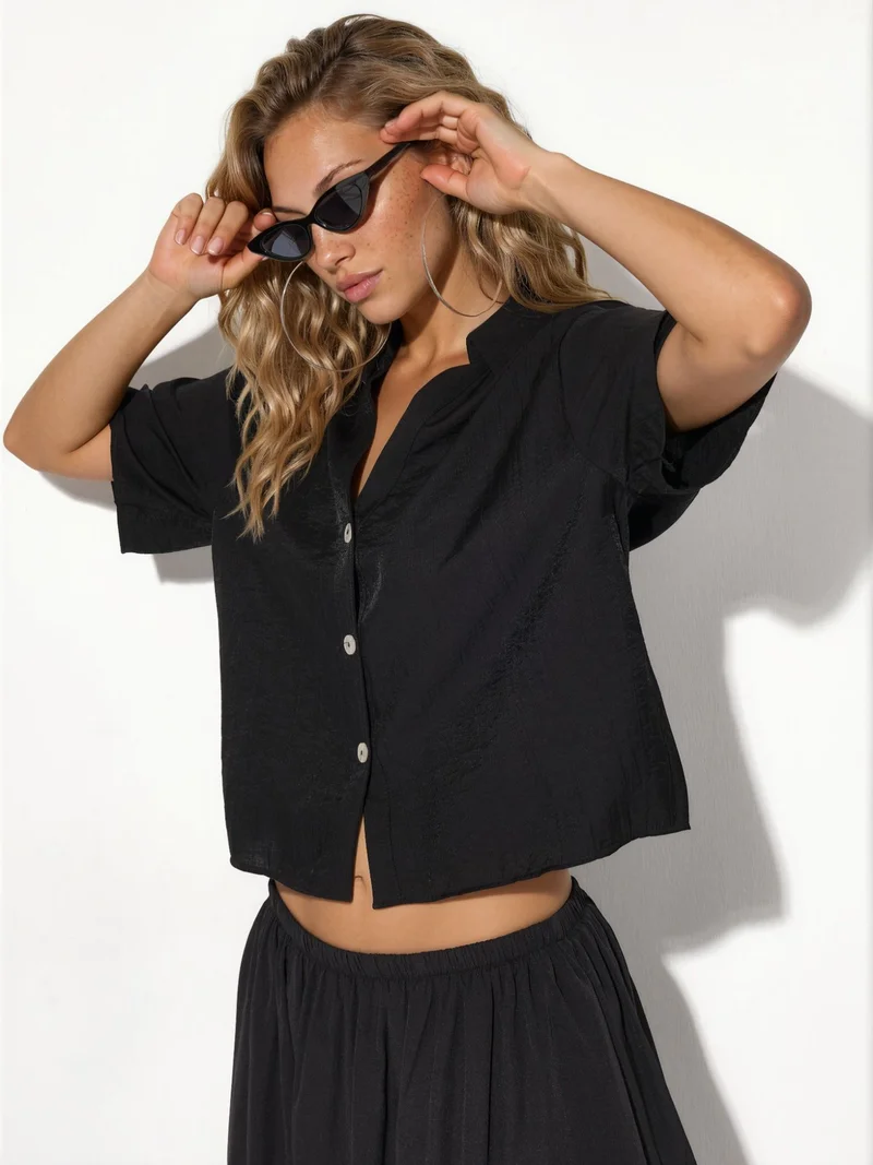 بوسيم BUSEM Women’s Cropped Relaxed Shirt