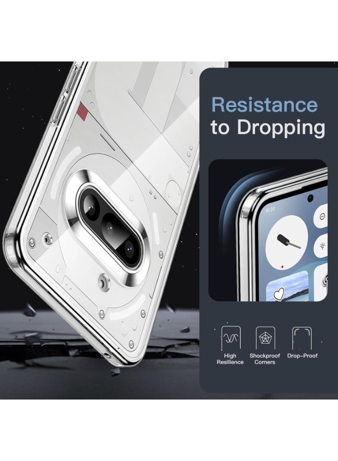 MUNTAQI Case for Nothing Phone 3a – Clear Shockproof Bumper Cover with Hard Back, Slim Fit Protective Transparent Case, Anti-Scratch, Non-Yellowing, Durable Lightweight Phone Cover - Image 2