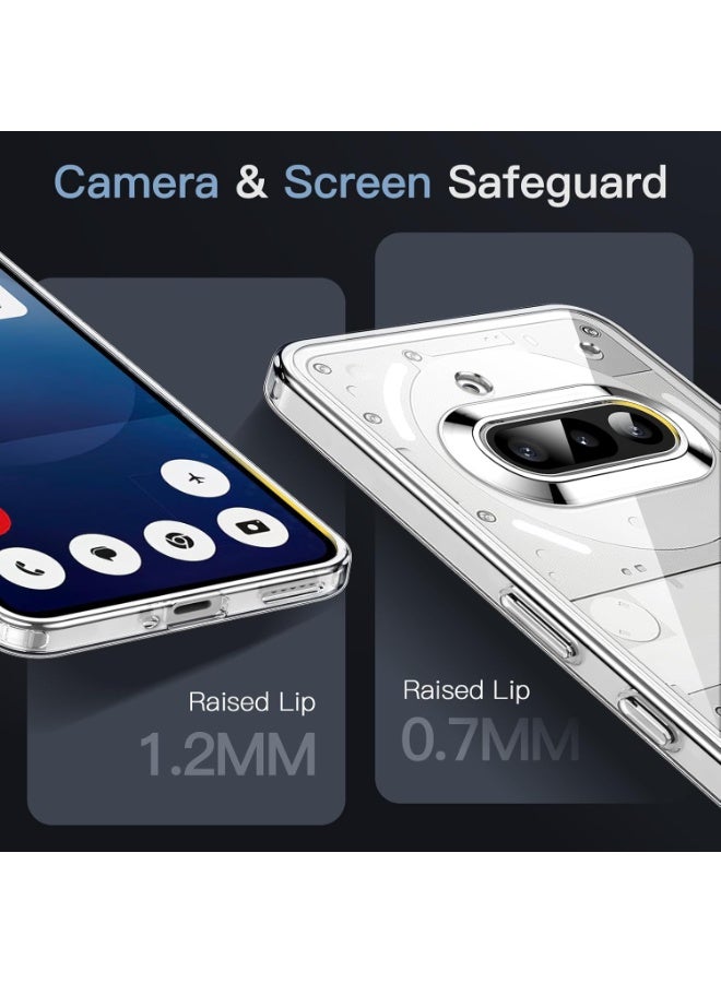 MUNTAQI Case for Nothing Phone 3a – Clear Shockproof Bumper Cover with Hard Back, Slim Fit Protective Transparent Case, Anti-Scratch, Non-Yellowing, Durable Lightweight Phone Cover - Image 3