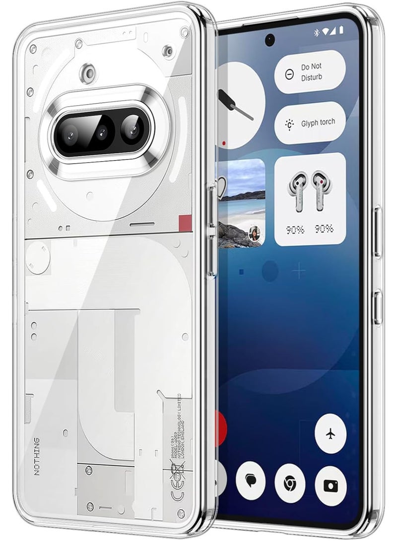 MUNTAQI Case for Nothing Phone 3a – Clear Shockproof Bumper Cover with Hard Back, Slim Fit Protective Transparent Case, Anti-Scratch, Non-Yellowing, Durable Lightweight Phone Cover - Image 1