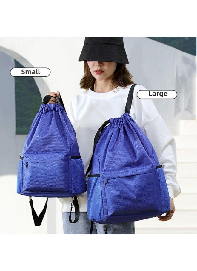 Generic Company Activity Drawstring Bow Pocket Swimming Storage Travel Backpack Sports Training Basketball Backpack Logo Printed-Color:Dark Blue-Capacity:Below 20l  - Image 3