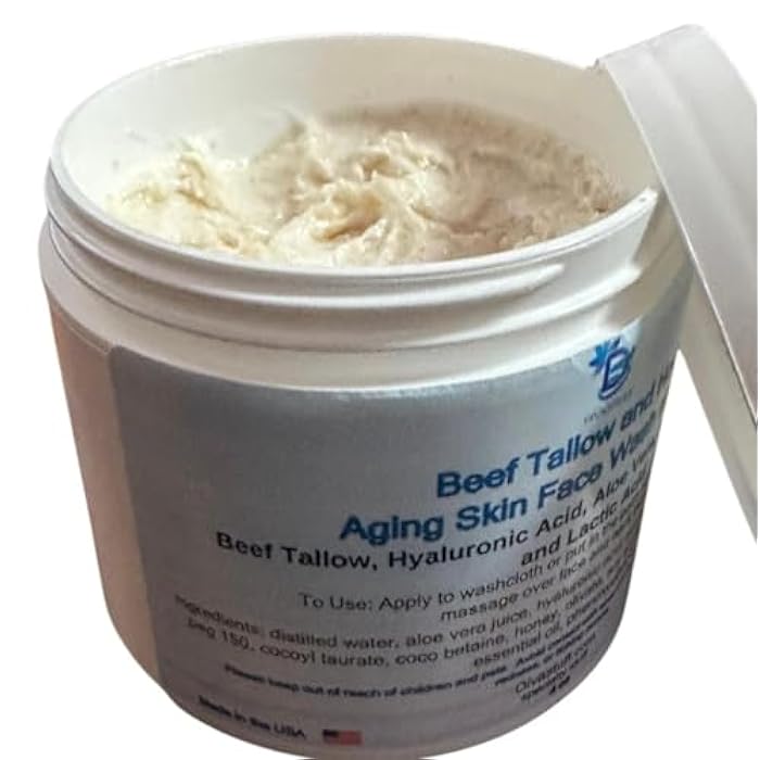 Diva Stuff Beef Tallow and Honey Aging Face Wash and Scrub - Image 1