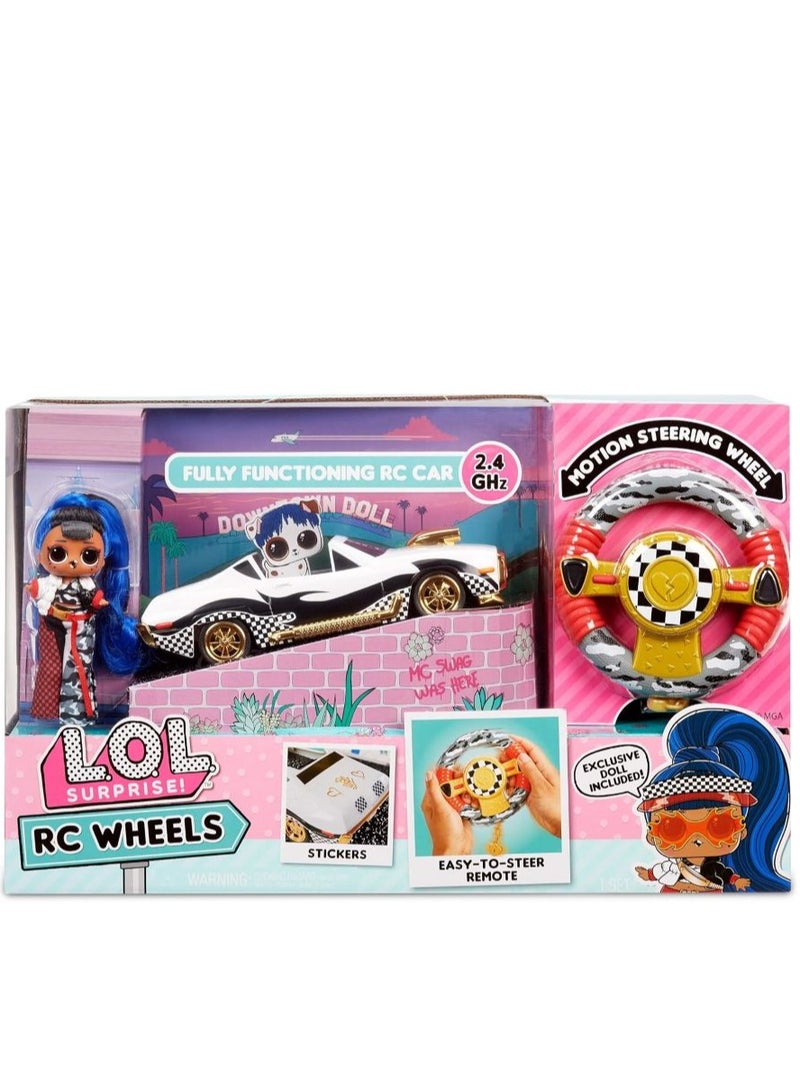 MGA إنترتاينمنت مضحك جداً. مفاجأة! RC Wheels – سيارة تحكم عن بعد مع دمية ذات إصدار محدود | المادة : بلاستيك | أنيق للغاية | الفئة العمرية : 3+ سنوات  - Image 1