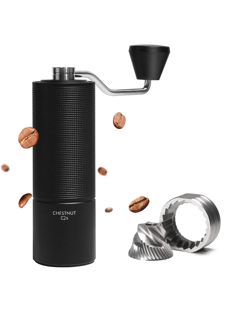 TIMEMORE Chestnut C2S Manual Coffee Grinder Capacity 25g with CNC Stainless Steel Conical Burr, Internal Adjustable Setting, Double Bearing Positioning, Hand Grinder Gift - Image 1