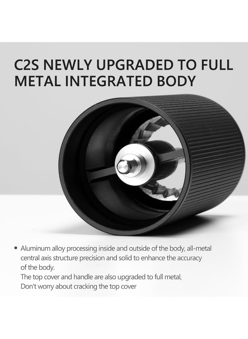 TIMEMORE Chestnut C2S Manual Coffee Grinder Capacity 25g with CNC Stainless Steel Conical Burr, Internal Adjustable Setting, Double Bearing Positioning, Hand Grinder Gift - Image 2