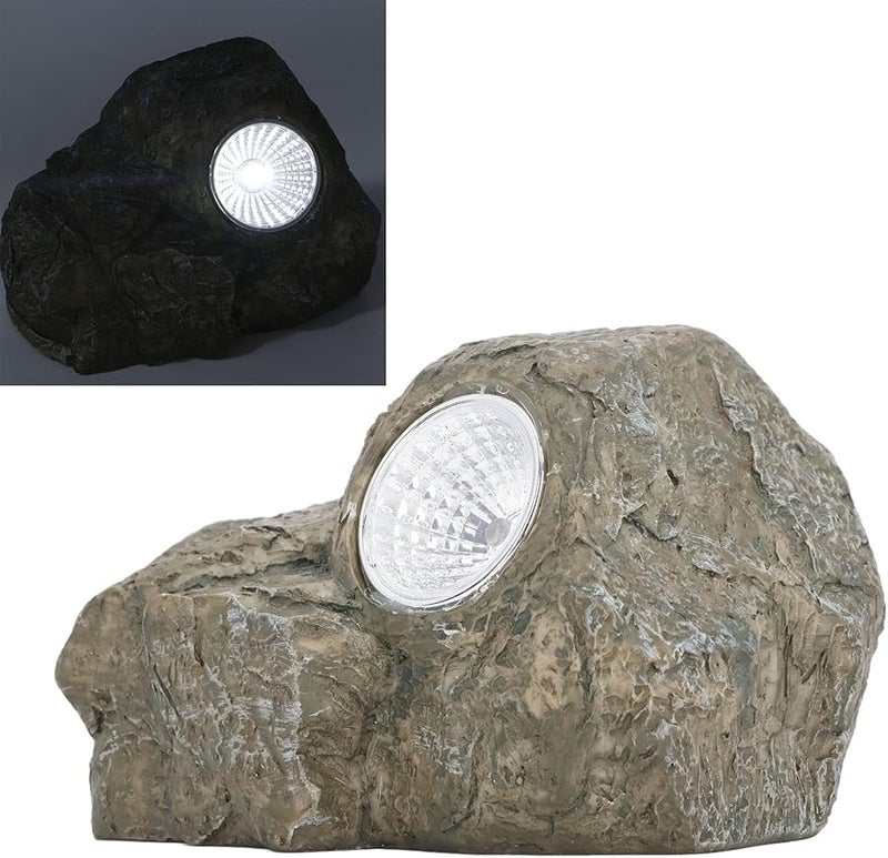 LED Fake Rock Key Box Decorative Resin Outdoor Garden Yard Accessory - Image 3