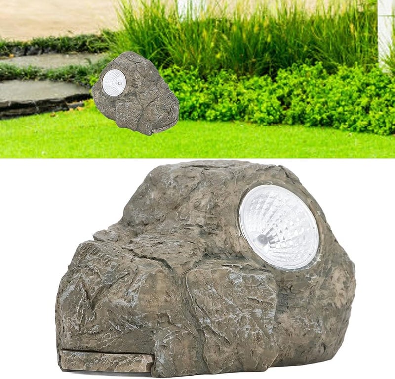 LED Fake Rock Key Box Decorative Resin Outdoor Garden Yard Accessory - Image 5