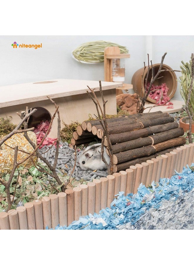 نيتينجيل جسر سلم خشبي من نايت أنجيل، لعبة الهامستر والفأر والجرذ والقوارض، لعبة مضغ للحيوانات الصغيرة - Image 2