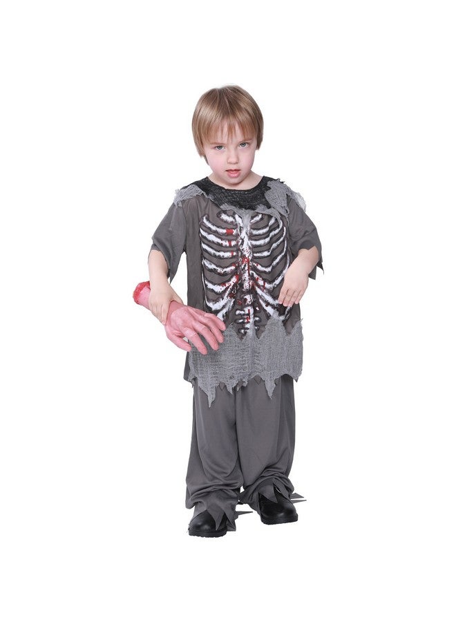 EraSpooky Skeleton Bloody Zombie Boy Costume Horror Halloween Kids Fancy Dress Outfit (Small) - Image 3