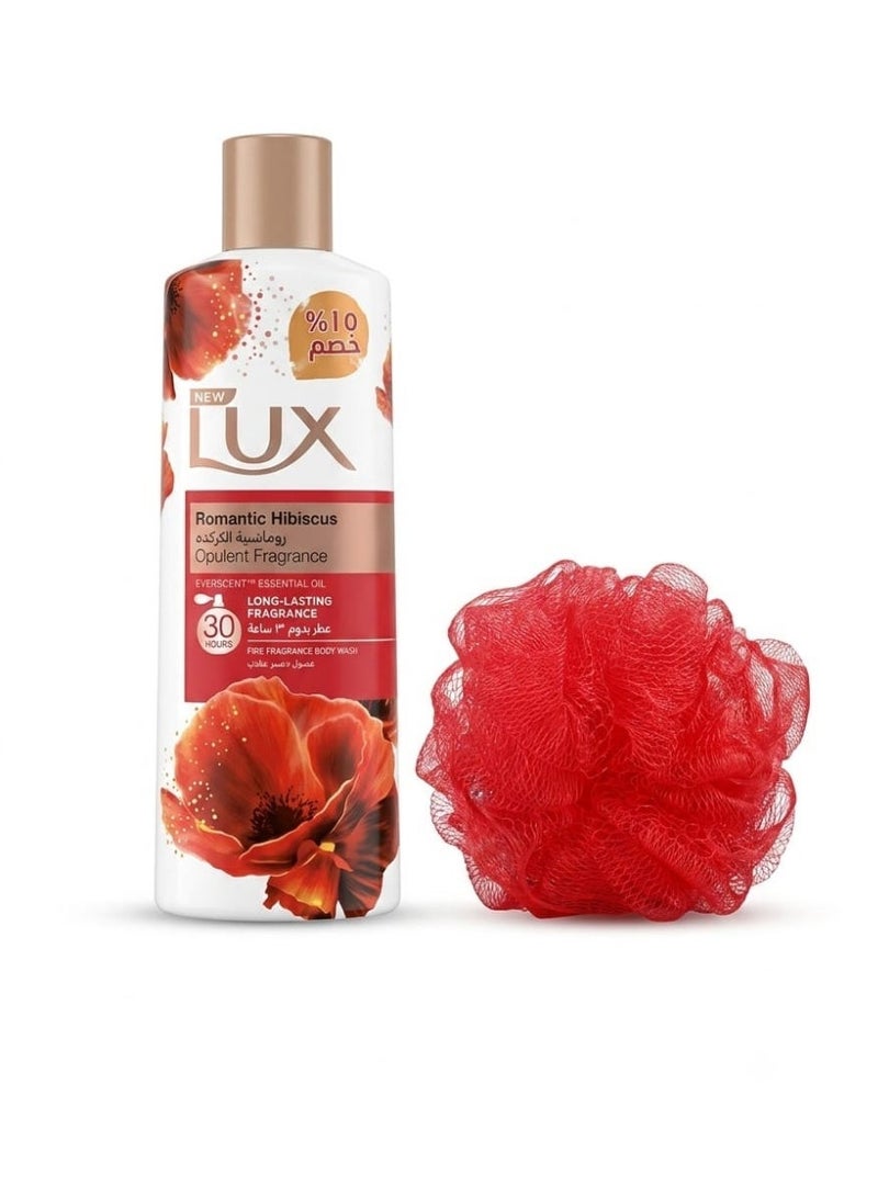Lux Shower Gel Romantic Hibiscus + Lofa Multi Color 250Ml(Packaging may vary) - Image 1