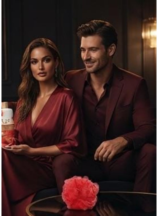 لوكس شاور جل  بالكركديه الرومانسي + لوفا متعدد الالوان - 250 مل (قد يختلف شكل العبوة) - Image 4
