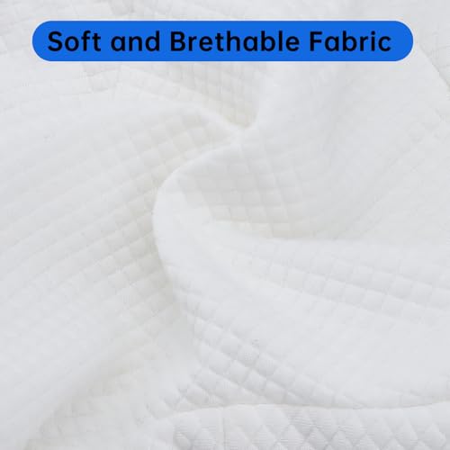 UXIETIN Upgrade Invisible Zippered Pillow Cover Compatible with Contour Legacy Knee Pillow,Anti-Pilling and Washable Legacy Leg and Knee Foam Support Cover Only (White) - Image 3