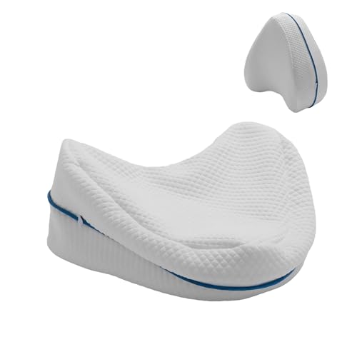 UXIETIN Upgrade Invisible Zippered Pillow Cover Compatible with Contour Legacy Knee Pillow,Anti-Pilling and Washable Legacy Leg and Knee Foam Support Cover Only (White) - Image 1