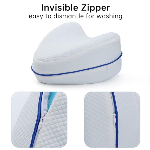 UXIETIN Upgrade Invisible Zippered Pillow Cover Compatible with Contour Legacy Knee Pillow,Anti-Pilling and Washable Legacy Leg and Knee Foam Support Cover Only (White) - Image 5