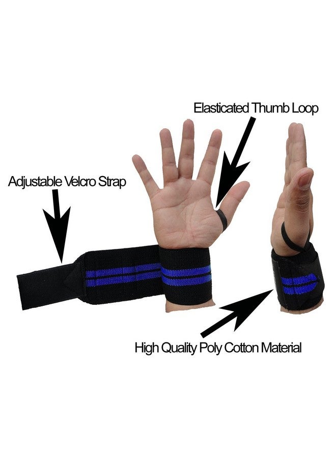 Kobo WTA-04 Cotton Wrist Support (Black/Blue) - Image 5