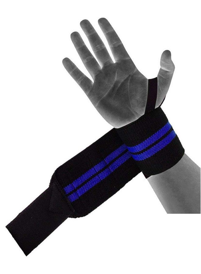 Kobo WTA-04 Cotton Wrist Support (Black/Blue) - Image 3
