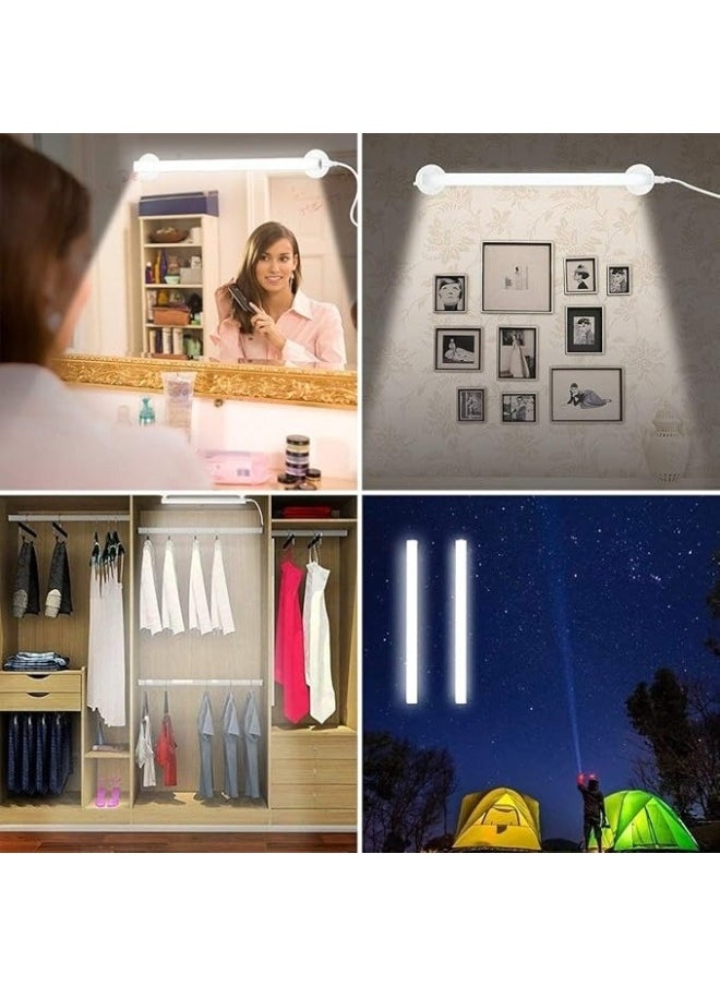ماركة غير محددة - ليد مرايا تعمل بمنفذ usb مزوده ب 2 هوك تثبت على سطح المرايا 30سم - Image 1