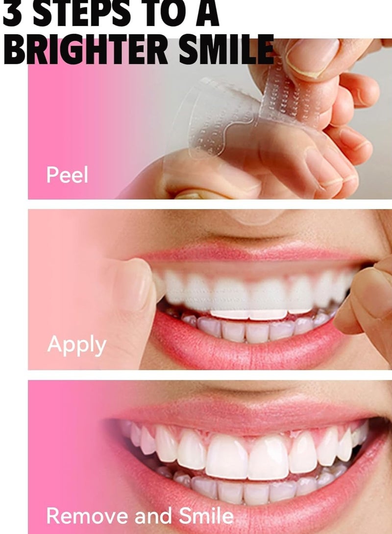 مدكودس شرائط تبييض الأسنان، 14 شريطا للأسنان الحساسة، خالية من الحساسية/إزالة البقع العميقة/آمن من المينا/غير قابل للانزلاق/تقنية الشريط الجاف/ساكورا فلافو، مجموعة تبييض أسنان احترافية وآمنة - Image 5