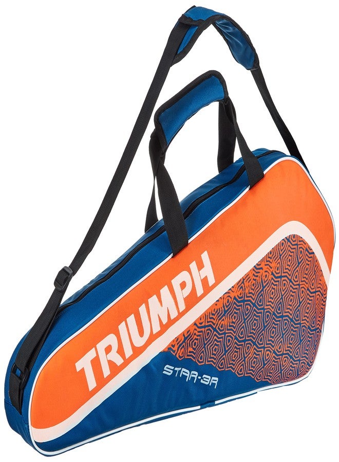 ترايامف مضرب تنس الريشة Triumph Bolt خفيف الوزن مصنوع من مركب الجرافيت، مع حقيبة Star-3R ذات حجرة واحدة، باللون الأحمر. - Image 3