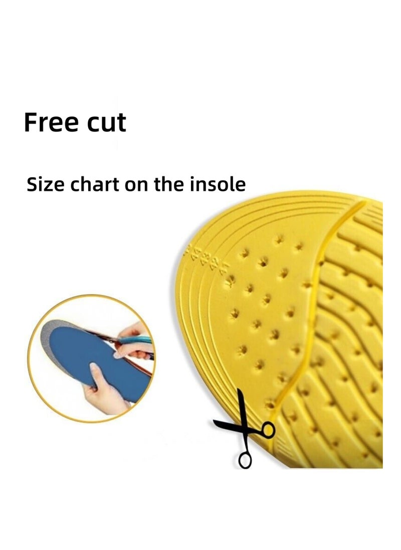 NOVOLAN - NOVOLAN Sports Insoles Men's Basketball Running Any Cutting Length, Memory Foam Cushioning Sports Training Insoles Thick And Breathable Eva Material Insoles, Soft Slow-Rebound Memory Foam - Image 1