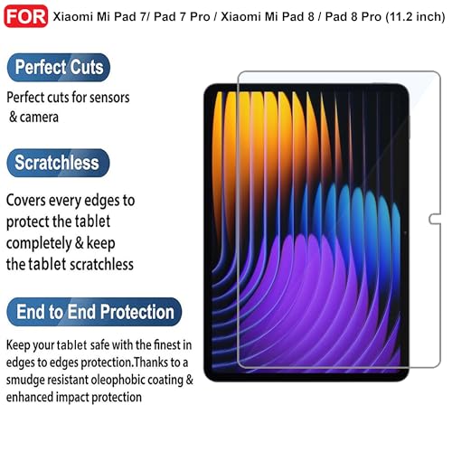 CEDO زجاج مقسى لجهاز Xiaomi Mi Pad 7/ Pad 7 Pro/Xiaomi Mi Pad 8/ Pad 8 Pro (11.2 بوصة) | واقي شاشة زجاج مقسى شفاف لجهاز Xiaomi Mi Pad 7/ Pad 7 Pro/Xiaomi Mi Pad 8/ Pad 8 Pro (11.2 بوصة) - Image 2