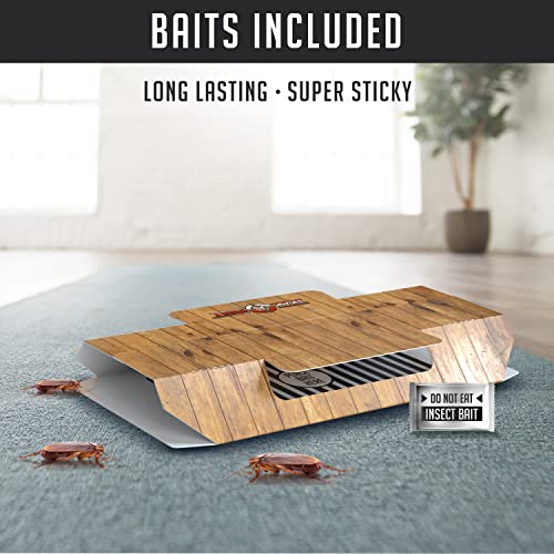 TRAP A PEST Roach Traps Indoor Sticky (36 Pack) - Glue Traps for Roaches Bug Traps with Roach Bait Traps - Long Lasting Non-Toxic Children and Pet Friendly - Trap a Pest - Image 3