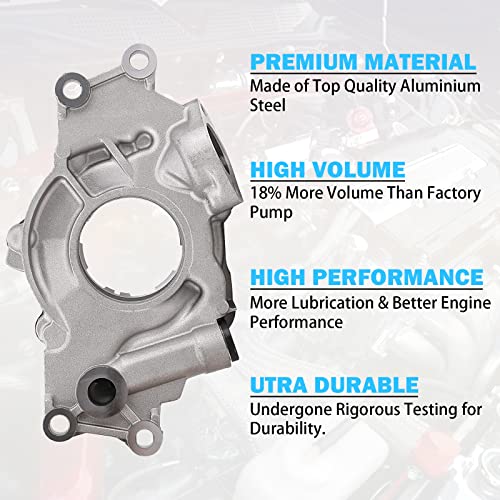 MNJWS High Volume Oil Pump Replacement - Compatible with 4.8L 5.3L 6.0L Silverado, Suburban, Tahoe, Trailblazer, GMC Sierra, Yukon, Cadillac Escalade - Replace M295HV - Image 5
