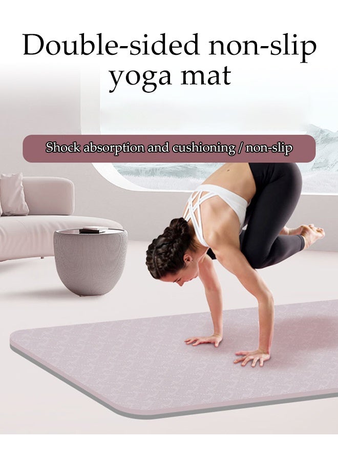 DUNISO Yoga Mat，Anti-slip 6mm TPE Yoga Mat,Fitness Exercise Mat for Women Men,Suitable for Yoga, Pilates and Travel Fitness,183*61cm - Image 3