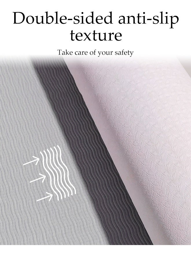 DUNISO Yoga Mat，Anti-slip 6mm TPE Yoga Mat,Fitness Exercise Mat for Women Men,Suitable for Yoga, Pilates and Travel Fitness,183*61cm - Image 5