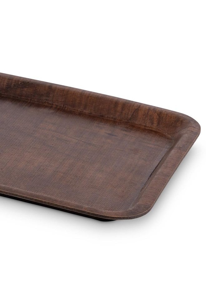 Freelance Nature Kraft Serving Tray Chestnut, 24.5x14 cm, Rectangle, Non-Slip Surface, Decorative Anti-Skid Kitchen & Dining/Coffee Table Trays for Breakfast/Food/Tea - Brown, Made in Europe - Image 2
