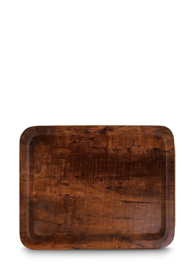 Freelance Nature Kraft Serving Tray Chestnut, 24.5x14 cm, Rectangle, Non-Slip Surface, Decorative Anti-Skid Kitchen & Dining/Coffee Table Trays for Breakfast/Food/Tea - Brown, Made in Europe - Image 1