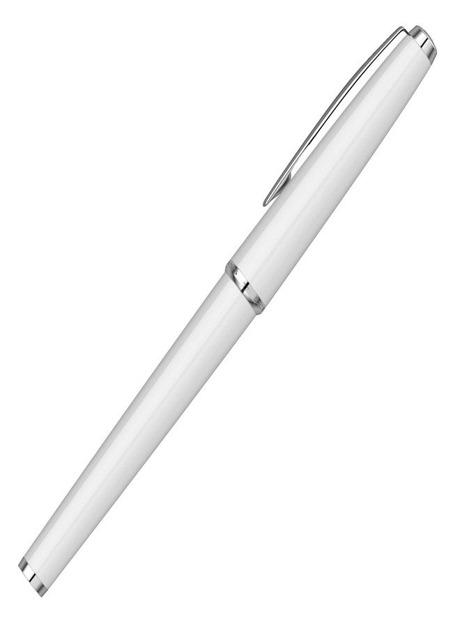 Scrikss Vintage 33 Fountain Ink Pen White ABS Body Chrome Plated Brass Accessories Simplicity & Elegant - Image 4
