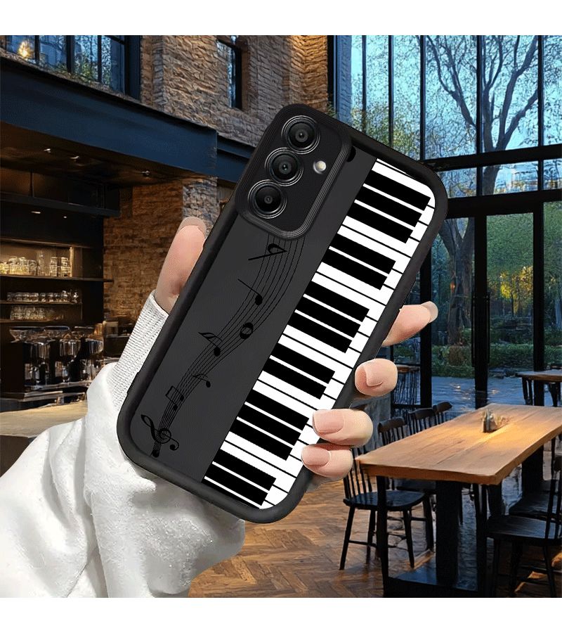 Mixed Color Piano Key Phone Case For Samsung Galaxy A22 - Image 5