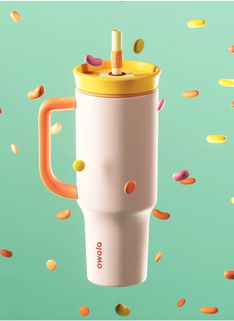 Owala - 40oz stainless steel, insulated water bottle Splash-resistant lid 2-in-1 lid Candy Store - Image 1