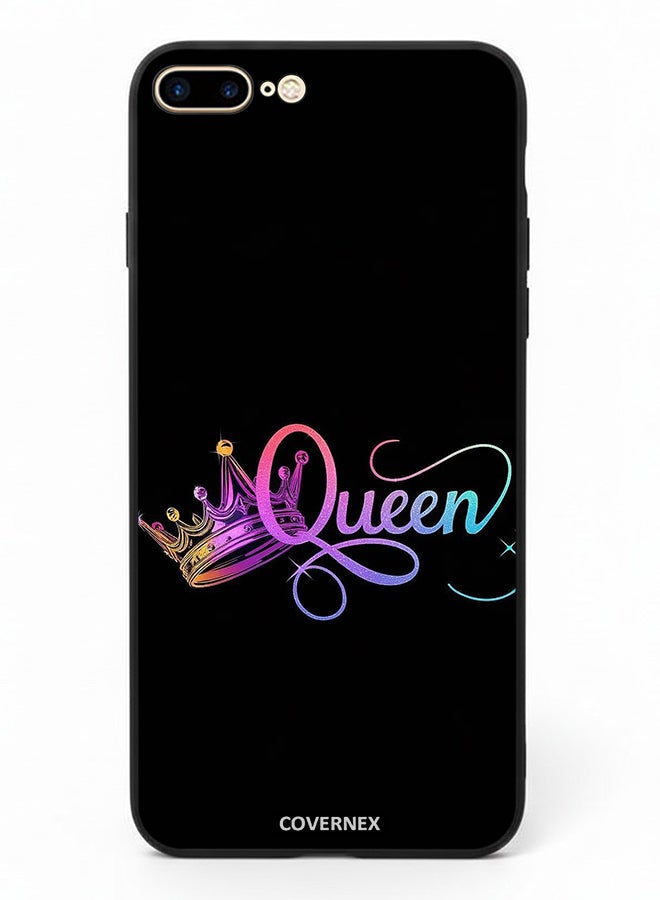 Covernex Apple iPhone 8 Plus Protective Case Cover Printed Featuring The Queen with Holographic Crown - Image 2