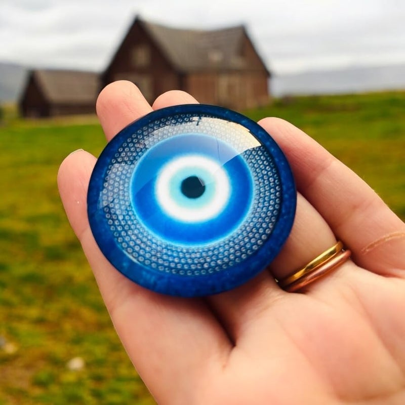 WARMINGO DE Evil Eye Fridge Magnet for Home Office or Main Door | Decorative Turkish Evil Eye | Bad Energy Protector | Home Decor (Design A) - Image 2
