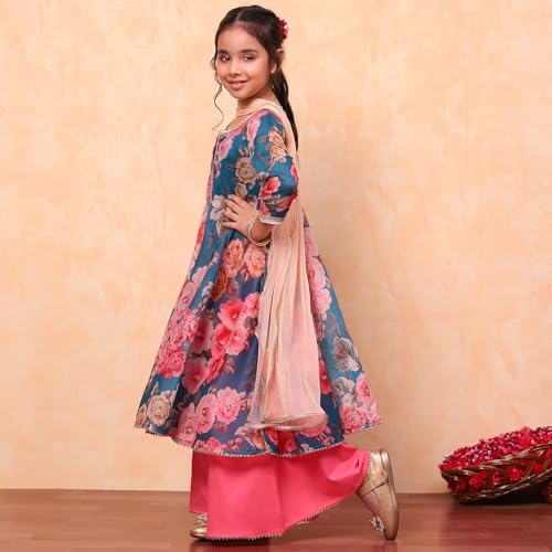 Biba Modal Girl Printed Straight Kid Suit Set(KW4839_Teal_7), 7 Years-8 Years - Image 2