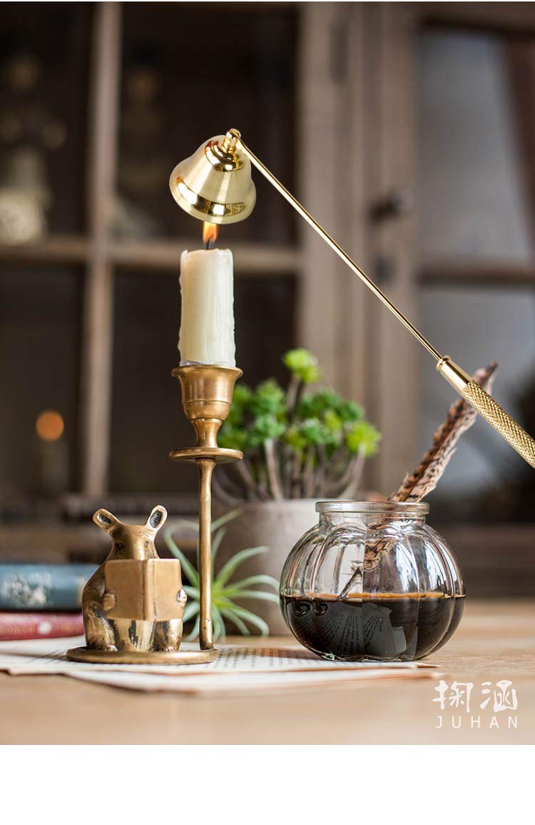 GAKA Candle Snuffer Accessory -Gold- for Putting Out Extinguish Candle Wicks Flame Safely - Image 2