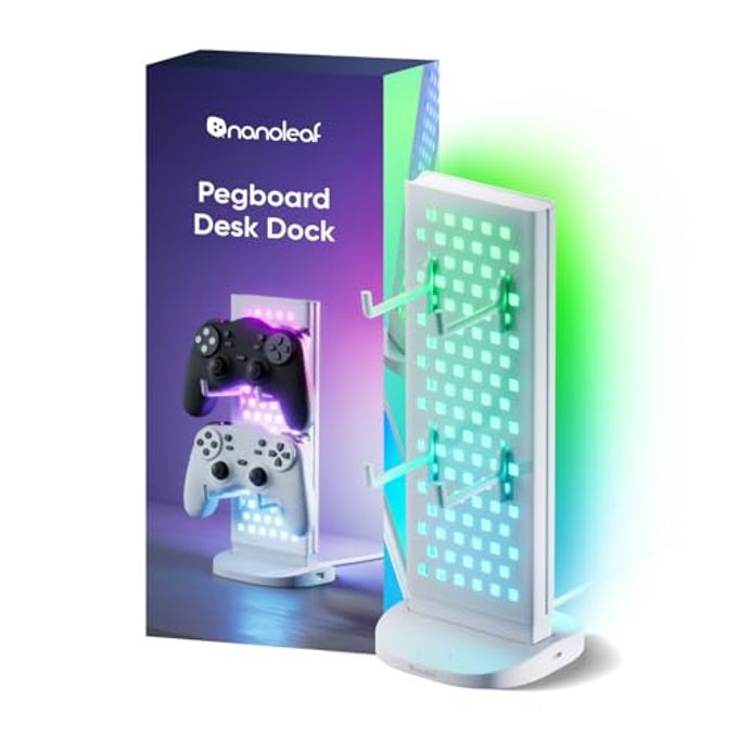 Nanoleaf Pegboard Desk Dock (1pk)- White