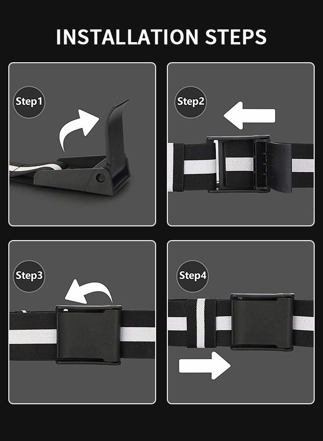 GROIC 2 Pack BFR Bands Blood Flow Restriction Bands, BFR Fitness Occlusion Bands for Bicep Legs Weightlifting Powerlifting Training Gym, Adjustable Exercise Muscle Growth Obstruction Bands - Image 3