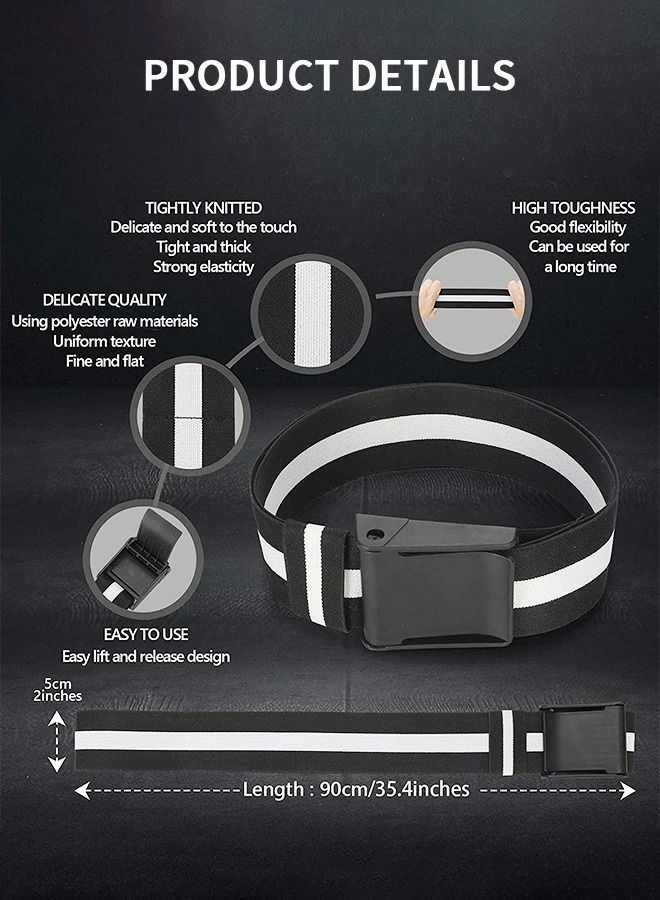 GROIC 2 Pack BFR Bands Blood Flow Restriction Bands, BFR Fitness Occlusion Bands for Bicep Legs Weightlifting Powerlifting Training Gym, Adjustable Exercise Muscle Growth Obstruction Bands - Image 2