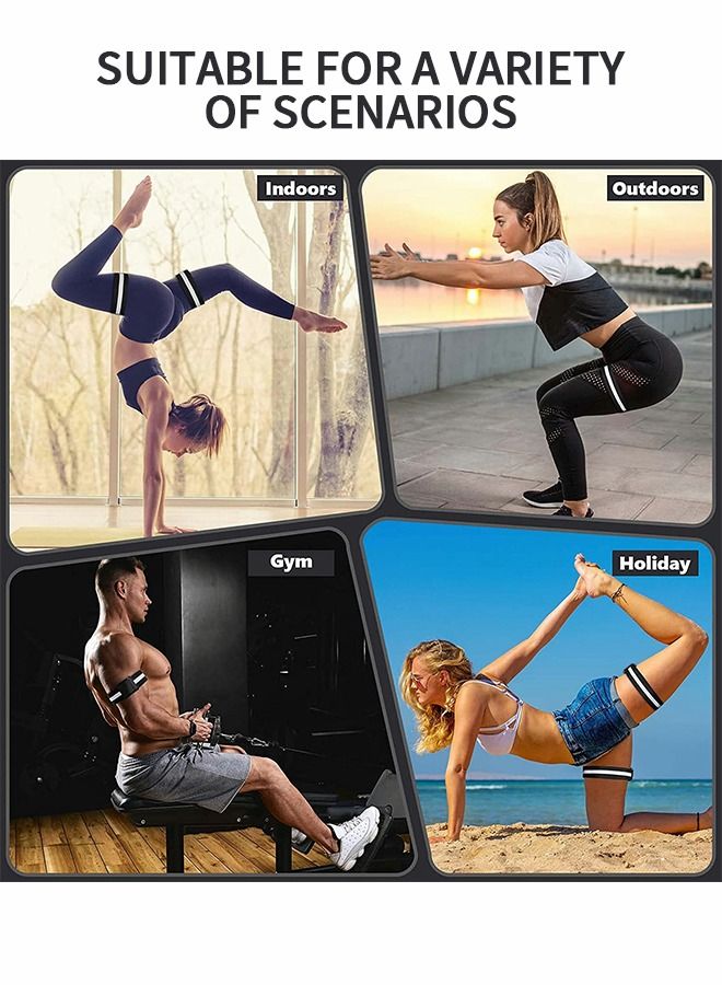 GROIC 2 Pack BFR Bands Blood Flow Restriction Bands, BFR Fitness Occlusion Bands for Bicep Legs Weightlifting Powerlifting Training Gym, Adjustable Exercise Muscle Growth Obstruction Bands - Image 5